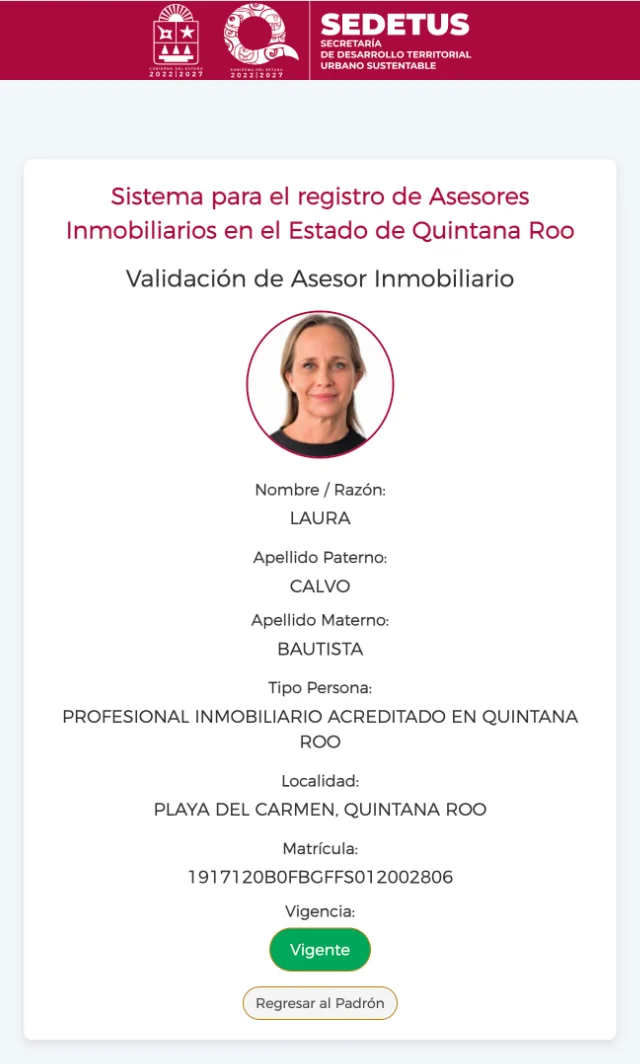 Page de validation SEDETUS de Laura Calvo Bautista, 1917120B0FBGFFS012002806