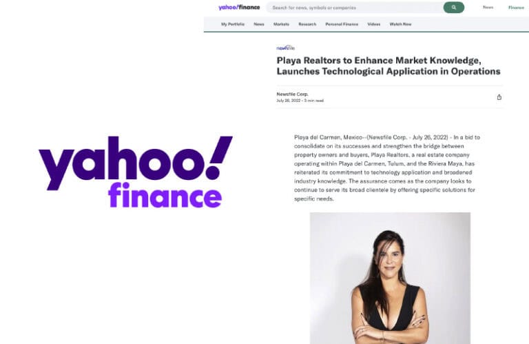 Yahoo Finanzas: Playa Realtors mejora su conocimiento del mercado y lanza una aplicación tecnológica para sus operaciones